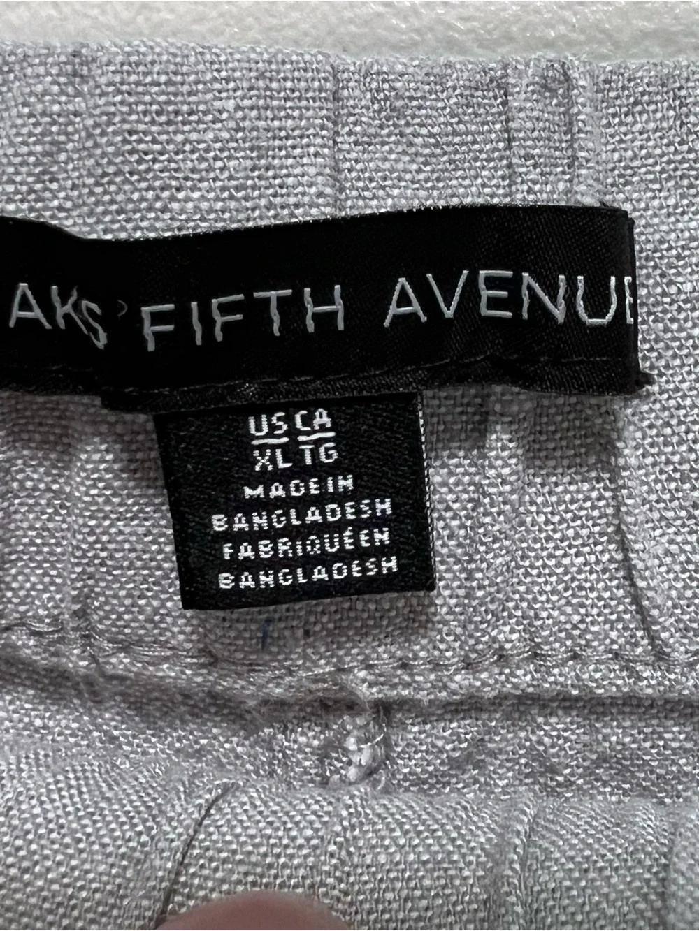 (2) Saks Fifth Avenue Men's Drawstring Linen Joggers in Beige and Light Gray